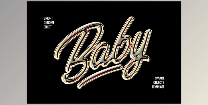 Polished Chrome Text Effect - 92542242