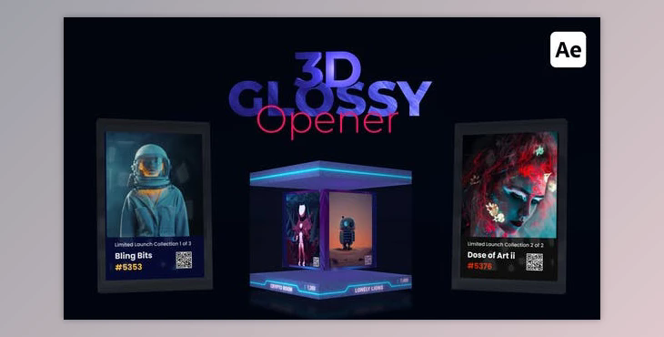 3D NFT Glossy Opener (Videohive 39433780) - AE Project