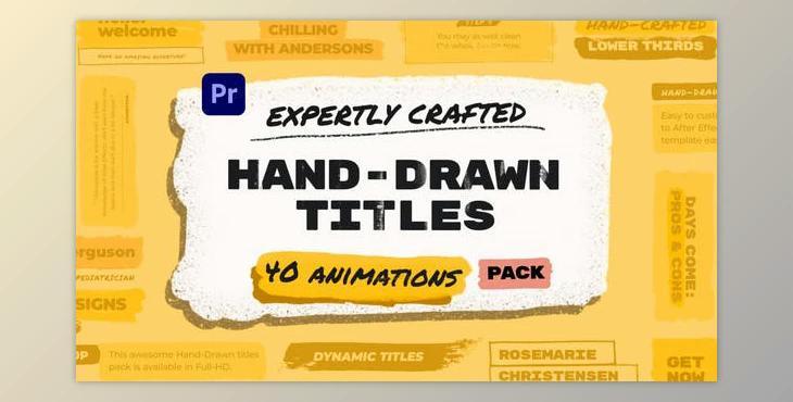 Hand Drawn Brush Titles Pack (VideoHive 37507429)