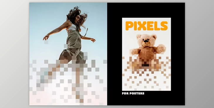 Pixel Dispersion Poster Photo Effect - 92074880