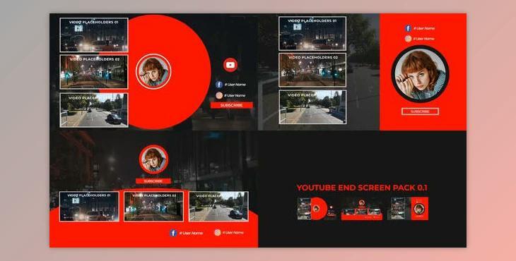 Youtube End Screens Pack V3 (Videohive 52592385)