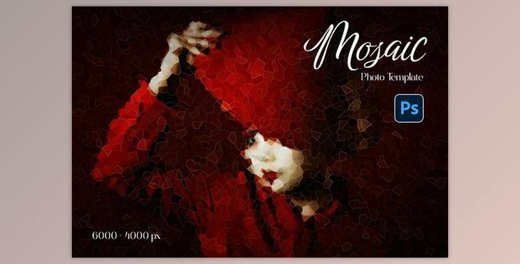 Mosaic Photo Template Creativemarket - 16532810