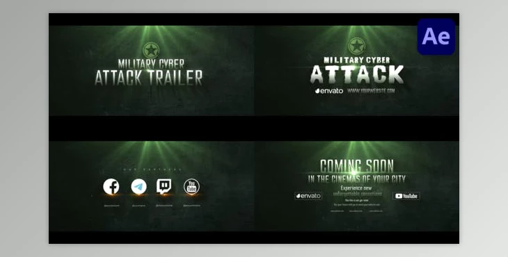 Military Cyber Attack Trailer for After Effects (Videohive 50821681) - AE Project