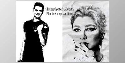 Threshold Effect Photoshop Action Creativemarket - 13454617