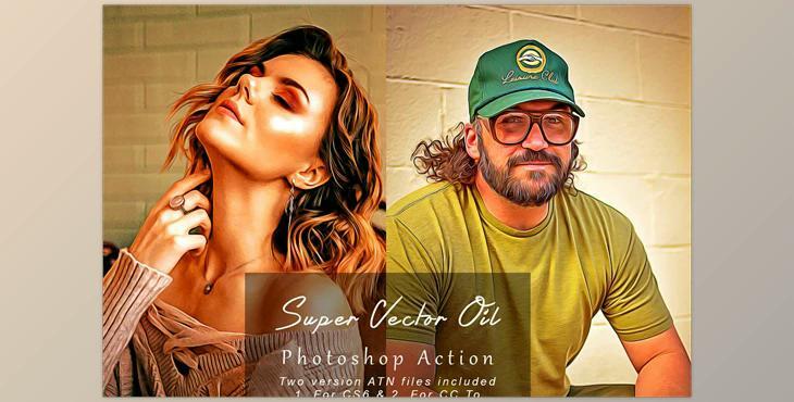 Super Vector Oil Photoshop Action CreativeMarket - 8457664