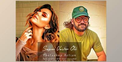 Super Vector Oil Photoshop Action CreativeMarket - 8457664