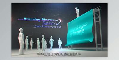Amazing Masters Series 2 - Cloth Banner Opening (Videohive 26654396) - AE Project