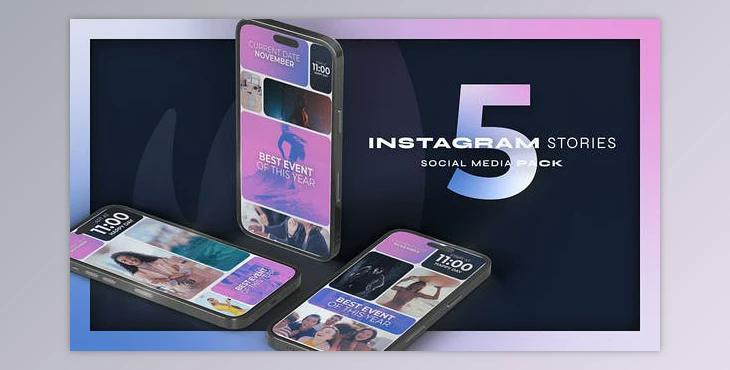 Multiscreen Instagram Reel Pink (Videohive 51345091) - AE Project