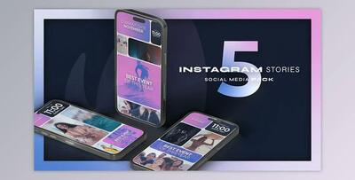 Multiscreen Instagram Reel Pink (Videohive 51345091) - AE Project