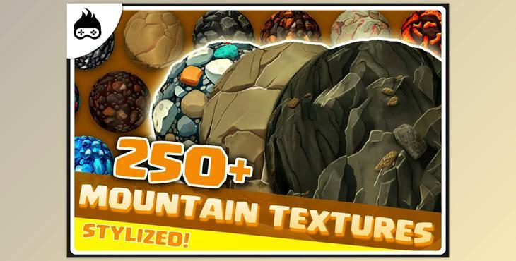 Unity Asset - 250+ Stylized Mountain & Cave Textures – Cliff, Rock, Crystal, Gravel & More v1.1.0