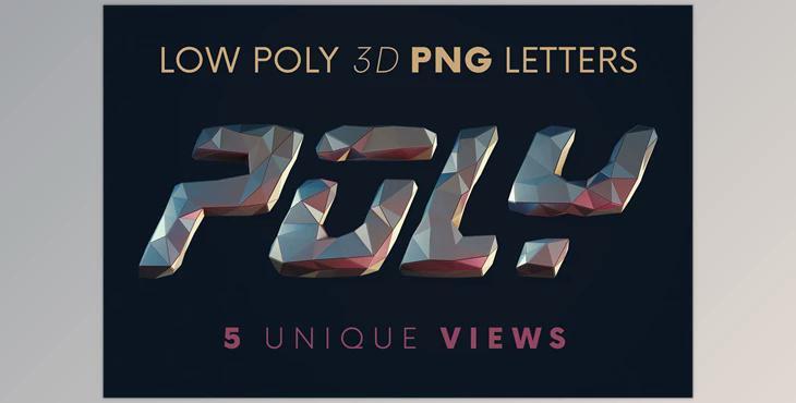 Future Low Poly – 3D Lettering Creativemarket - 12173910