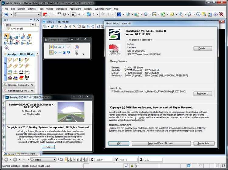 Bentley GEOPAK Civil Engineering Suite V8i v08.11.09.903