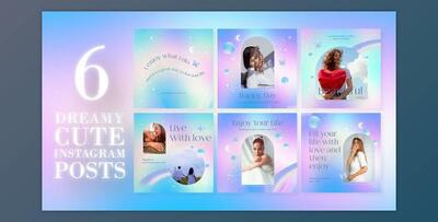 6 Dreamy Cute Instagram Posts (Videohive 39235212) - AE Project