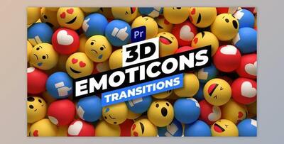 3D Emoticons Transitions for Premiere Pro (Videohive 34340096)