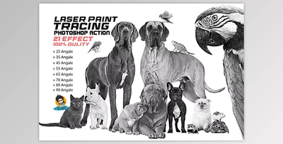 Laser Paint line art Vector Tracing - 7213177