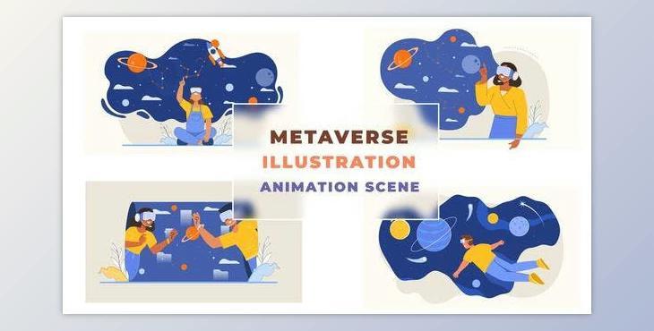 Virtual Goggles Metaverse Animation Scene (Videohive 42925987) - AE Project