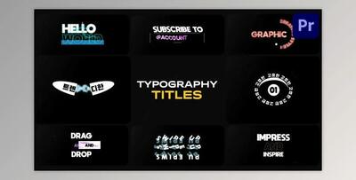 Typography Titles for Premiere Pro (Videohive 53315299)