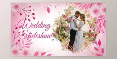 wedding Pink Watercolor Slideshow (Videohive 51645876) - AE Project