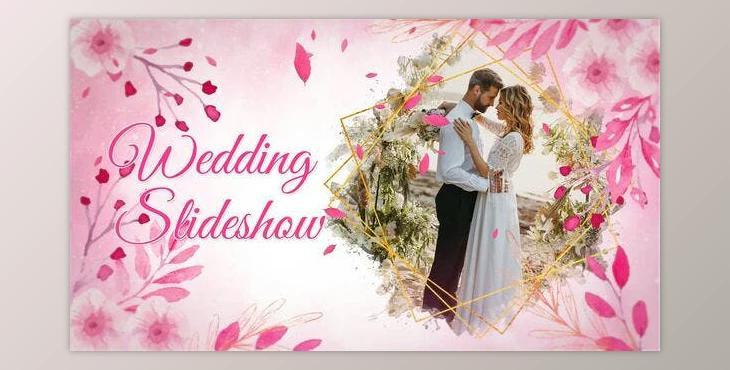 wedding Pink Watercolor Slideshow (Videohive 51645876) - AE Project