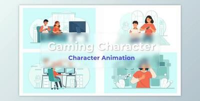 Gaming character Animated Scene Pack (Videohive 36766715) - AE Project