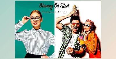 Shining Oil Effect Photoshop Action CreativeMarket - 7516920
