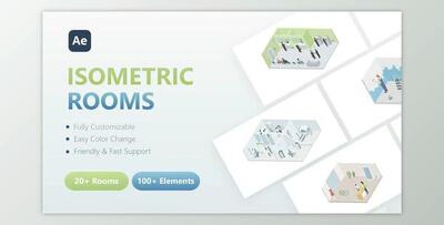 3D Isometric Rooms (Videohive 52954625) - AE Project