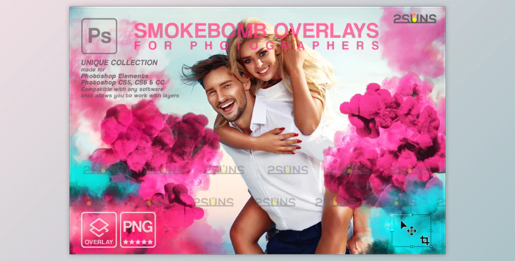 Gender Reveal Smoke Photoshop Overlay