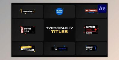Typography Titles for After Effects (Videohive 52681003) - AE Project