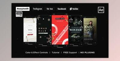 Christmas Instagram Stories (VideoHive 35136142) - AE Project