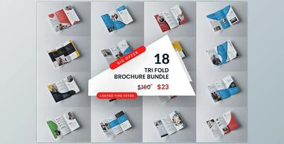 Corporate Trifold Brochure Bundle CreativeMarket-5490709