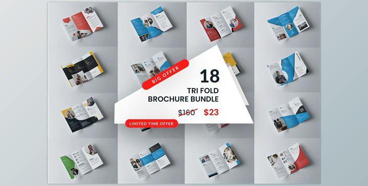 Corporate Trifold Brochure Bundle CreativeMarket-5490709