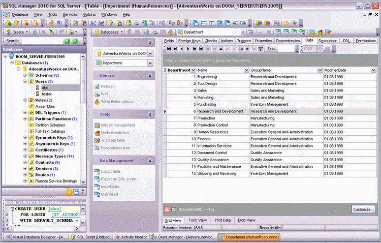 EMS SQL Manager for SQL Server 5.0.1 / MySQL 5.9.0 / PostgreSQL 6.5.1 / InterBase/Firebird 5.5.3