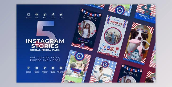 Memorial Day – 4th Of July Instagram Stories (Videohive 51745546)