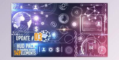 149 HUD Elements Pack for Touch Screen (Videohive 10982941) - AE Project
