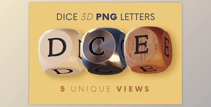 Dice – 3D Lettering CreativeMarket - 10998877