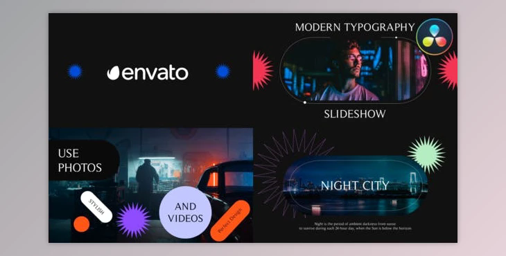 Modern Typography Intro Slideshow for DaVinci Resolve (Videohive 47171288)