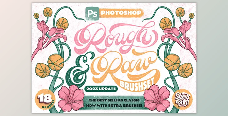 Rough & Raw Photoshop Brush Set Creative Market – 12698167