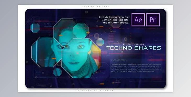 Techno Shapes Digital Slideshow (Videohive 28805782)
