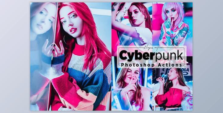 Cyberpunk Portrait Photoshop Actions