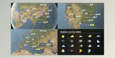 World Weather Forecast – Globe ToolKit (Videohive 40349007) - AE Project