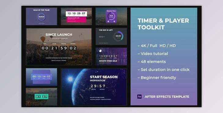 Timer & Player Toolkit (Videohive 29348295) - AE Project