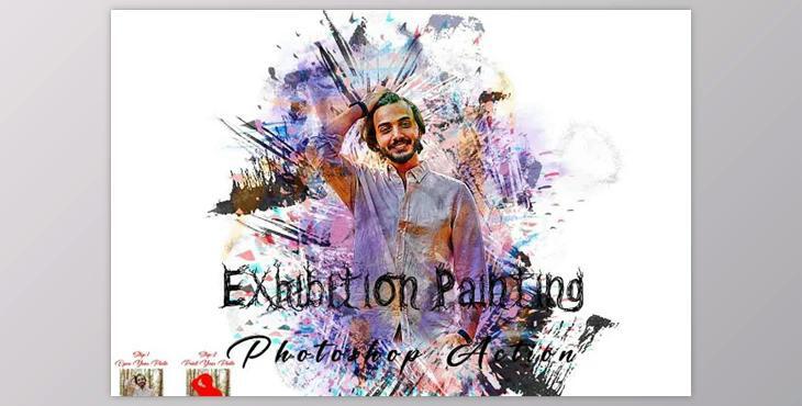 Exhibition Painting Photoshop Action Creativemarket - 11013141
