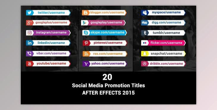 Social Media Promotion Titles (Videohive 39765055) - AE Project