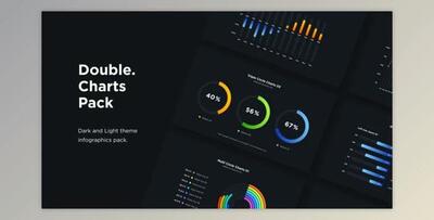 Double - Infographics Charts Pack (Videohive 32667091) - AE Project