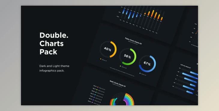 Double - Infographics Charts Pack (Videohive 32667091) - AE Project