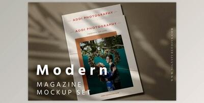 Modern Magazine Mockup Set