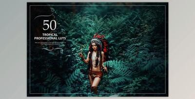 50 Tropical LUTs (Look Up Tables) - (CreativeMarket 5376109)