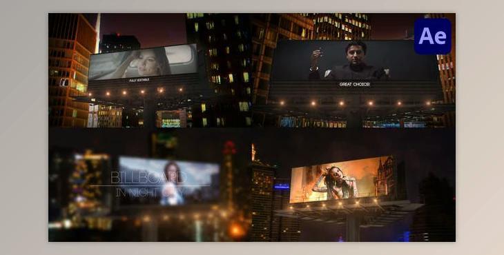 Billboard In Night City for After Effects (Videohive 44390718) - AE Project