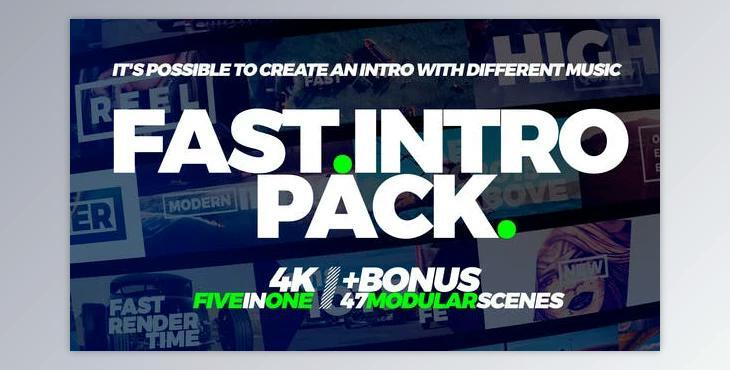 Fast Intro Pack 5in1 (Videohive 22008950) - AE Project