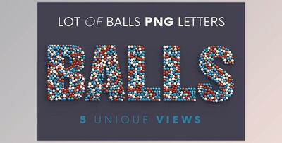 Lot of Balls – 3D Lettering CreativeMarket - 7255573